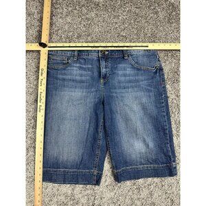 Tommy Hilfiger Women’s Bermuda Jean Shorts Size 16 Dark Wash Mid Rise